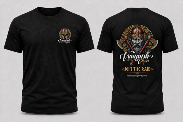 Vanquish Gloves Back to School Shirt Series — Gold / Red