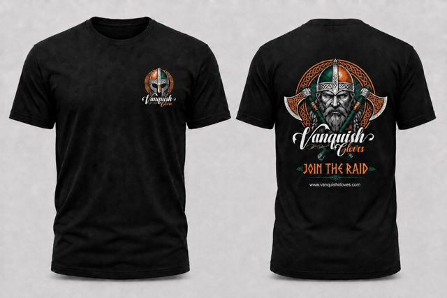 Vanquish Gloves Back to School Shirt Series — Orange / Teal
