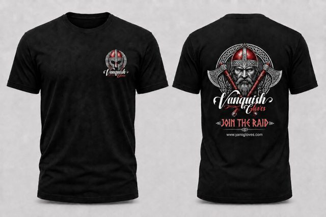 Vanquish Gloves Back to School Shirt Series — Silver / Red